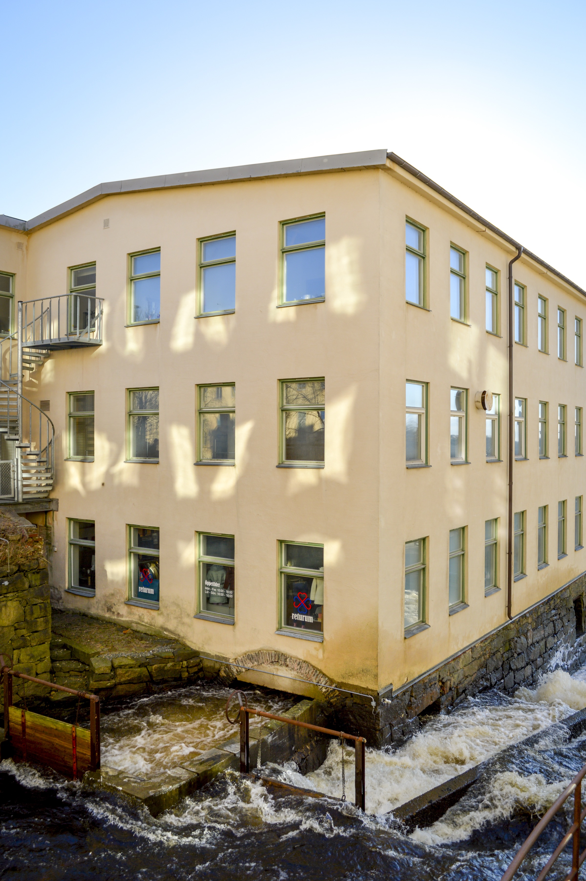 Mölndals Kvarnby vid Mölndalsfallet